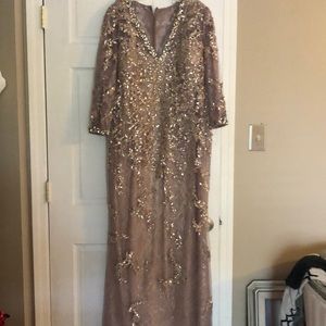 Jovani formal beaded evening gown mauve size 24